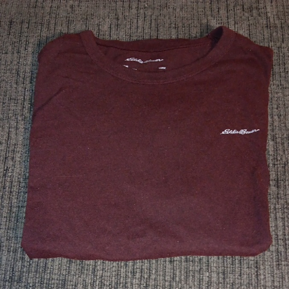 Eddie Bauer Maroon Crewneck T-Shirt